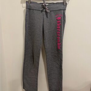 Abercrombie & Fitch Kids Gray & Pink Joggers Sweatpants- Small (6-7)